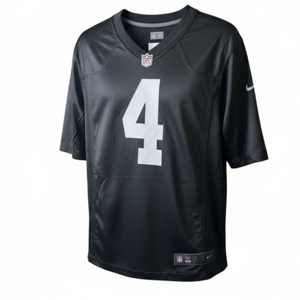 NWT NIKE On Field NFL Black Oakland Las Vegas Raiders Derek Carr #4 Jersey - L